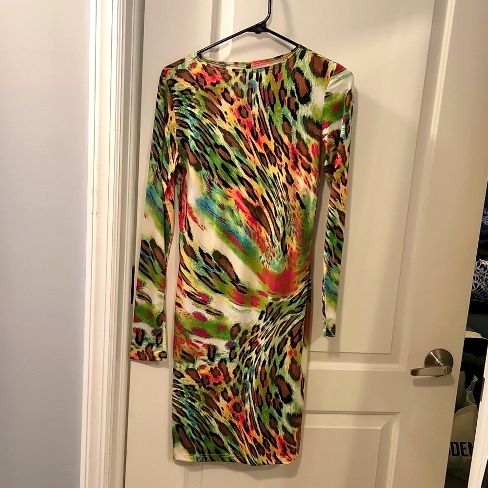 Colorful tiger print dress